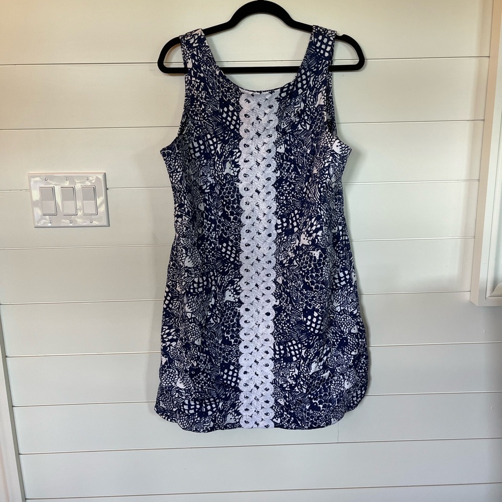 Lily Pulitzer for Target Blue and White Upstream Fish Dress